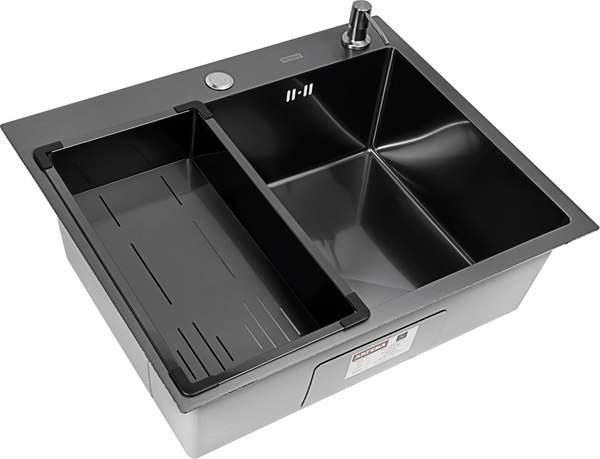 Мойка кухонная Arfeka ECO AR 60x50+CL AR G+DS AR Decor Millet - фото