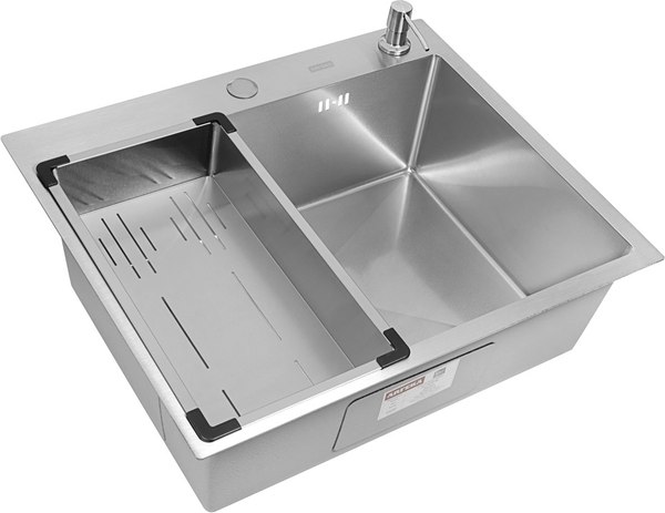 Мойка кухонная Arfeka ECO AR 60x50+CL AR G+DS AR Decor Volcanic - фото