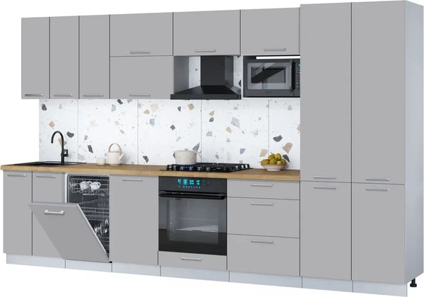 Кухонный гарнитур Интерлиния Мила Gloss 3.5-ПМ4 - фото