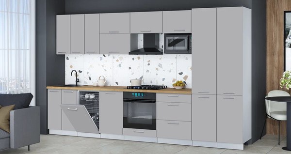 Кухонный гарнитур Интерлиния Мила Gloss 3.5-ПМ4