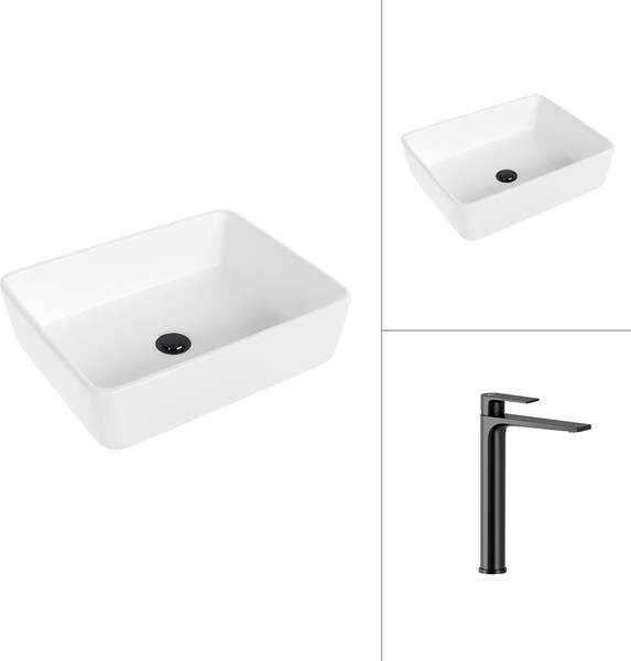 Умывальник со смесителем Lauter 21674 + Reef 21CK8678BS - фото