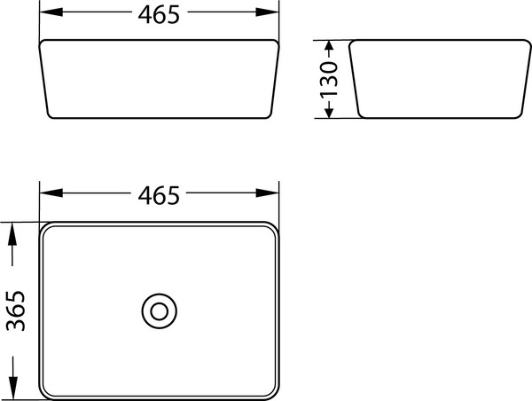 Умывальник со смесителем Lauter 21674 + Moon 21СK81691C с донным клапаном 21190CH
