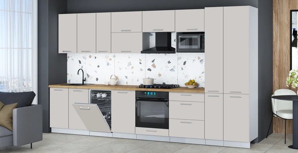 Кухонный гарнитур Интерлиния Мила Gloss 3.6-ПМ4