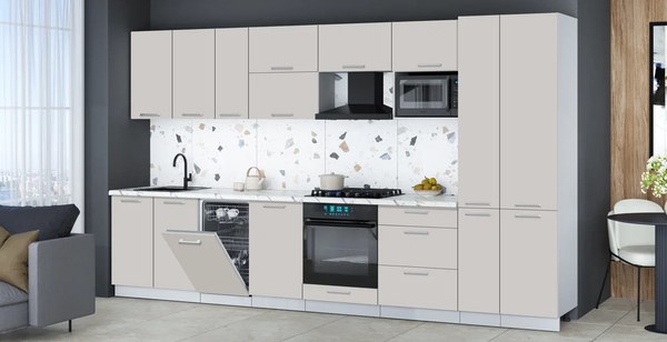 Кухонный гарнитур Интерлиния Мила Gloss 3.6-ПМ4