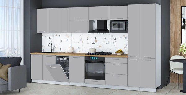 Кухонный гарнитур Интерлиния Мила Gloss 3.6-ПМ4