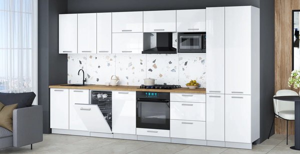 Кухонный гарнитур Интерлиния Мила Gloss 3.6-ПМ4