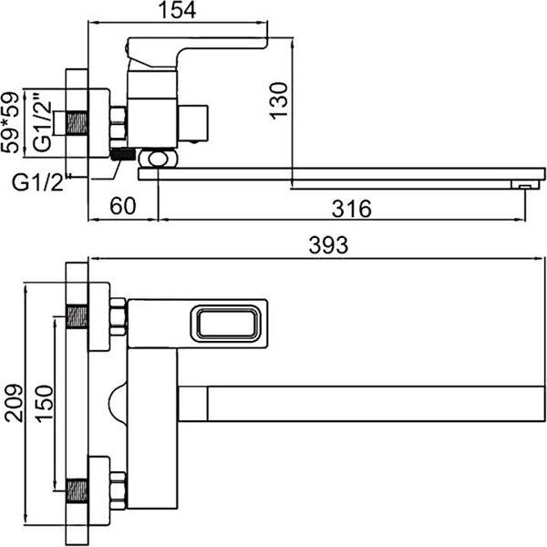 Смеситель Gerhans K13127W
