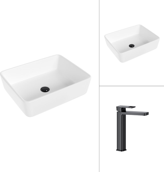 Умывальник со смесителем Lauter 21674 + Cascade 21СК0655BS - фото