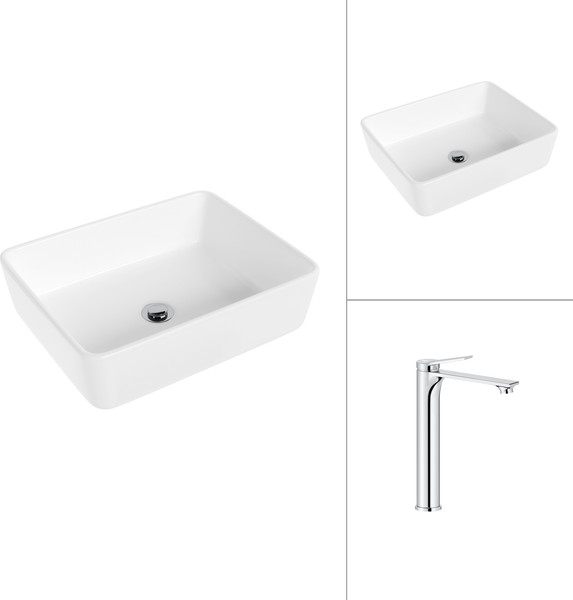 Умывальник со смесителем Lauter 21674 + Rio 21AM12672 - фото