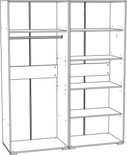 Шкаф ФорестДекоГрупп Вена 4-х створчатый