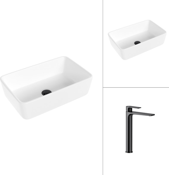 Умывальник со смесителем Lauter 21674A + Reef 21CK8678BS - фото