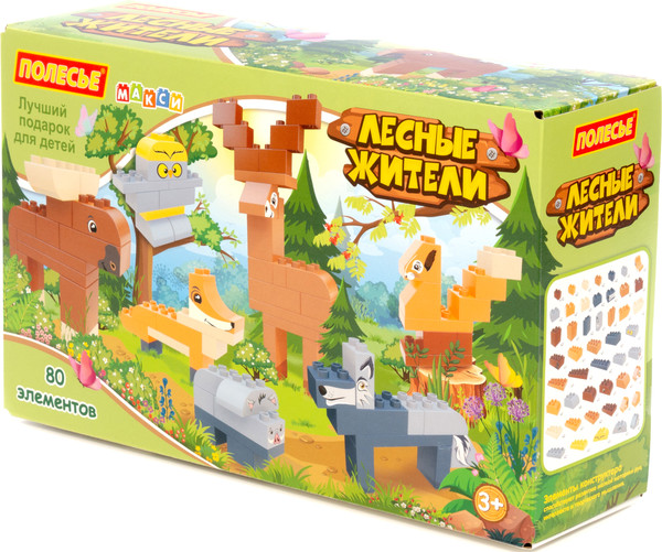 Конструктор Полесье Макси. Лесные жители / 94906 - фото