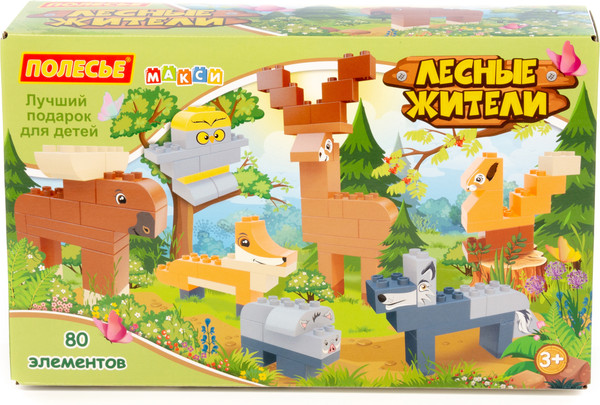 Конструктор Полесье Макси. Лесные жители / 94906