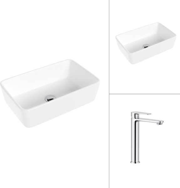 Умывальник со смесителем Lauter 21674A + Moon 21СK81691C - фото