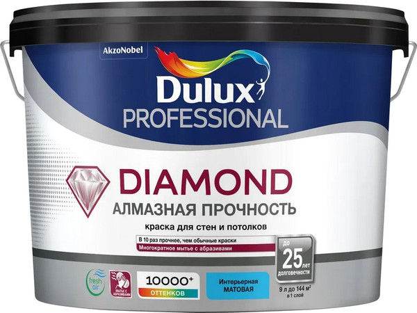 Краска Dulux Luxium Prof Diamond BW - фото