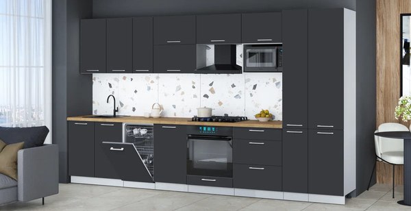 Кухонный гарнитур Интерлиния Мила Gloss 3.6-ПМ4