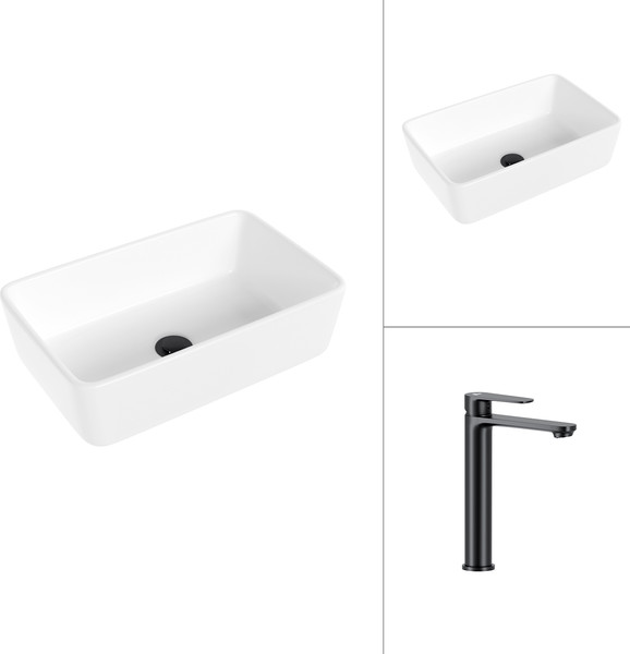 Умывальник со смесителем Lauter 21674A + Moon 21СК8691BS - фото