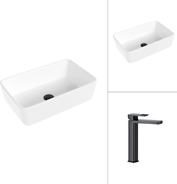 Умывальник со смесителем Lauter 21674A + Cascade 21СК0655BS - фото