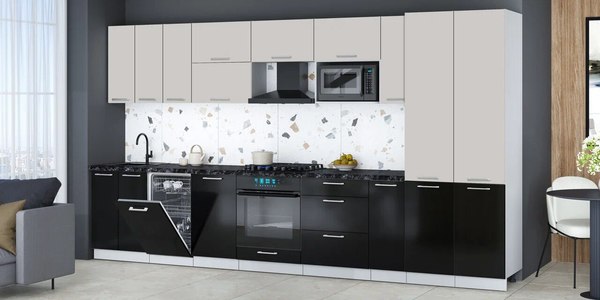 Кухонный гарнитур Интерлиния Мила Gloss 3.8-ПМ4