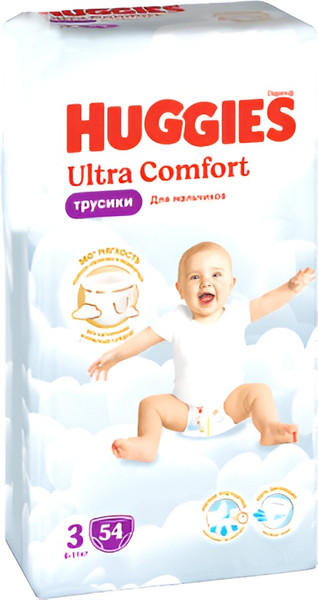 Подгузники-трусики детские Huggies Ultra Comfort Mega 3 Boy - фото