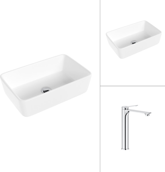 Умывальник со смесителем Lauter 21674A + Rio 21AM12672 - фото