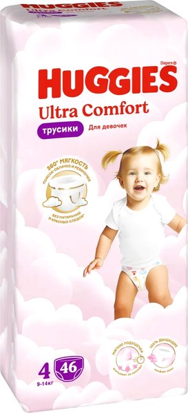 Подгузники-трусики детские Huggies Ultra Comfort Mega 4 Girl - фото