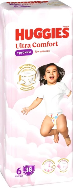 Подгузники-трусики детские Huggies Ultra Comfort Mega 6 Girl - фото