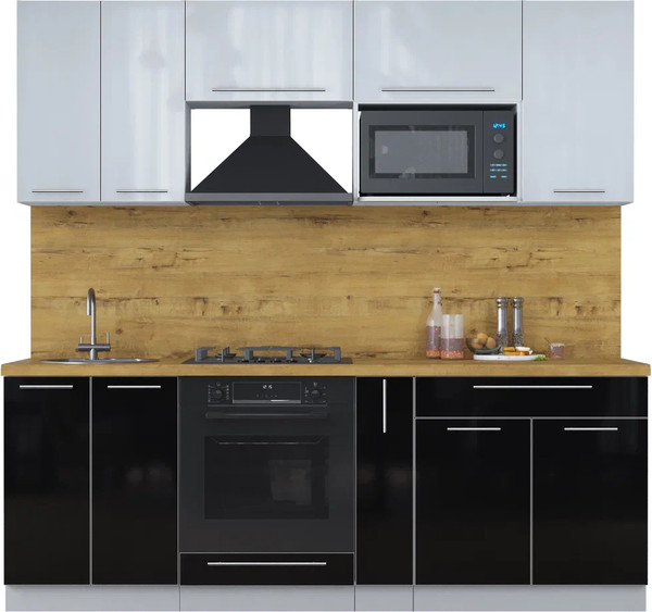 Кухонный гарнитур Интерлиния Мила Пластик 2.2 - фото