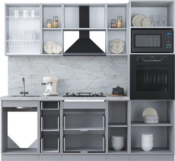 Кухонный гарнитур Интерлиния Мила Пластик 2.3