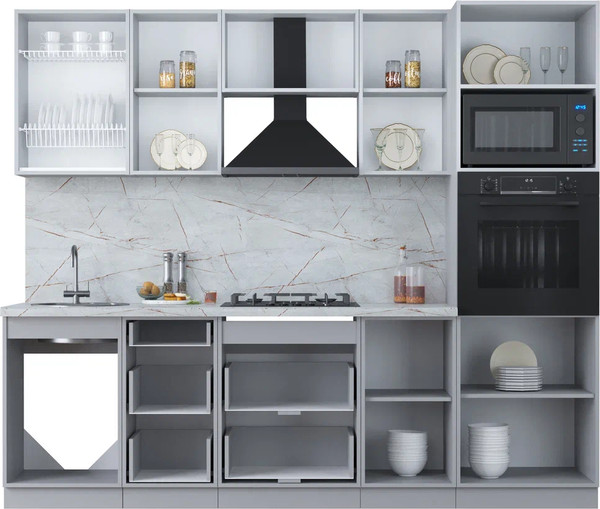 Кухонный гарнитур Интерлиния Мила Пластик 2.5