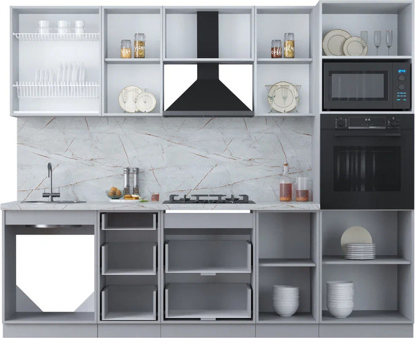 Кухонный гарнитур Интерлиния Мила Пластик 2.6