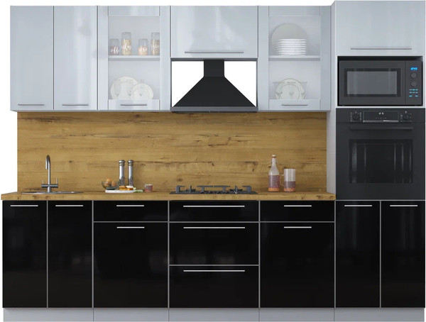 Кухонный гарнитур Интерлиния Мила Пластик 2.8 - фото