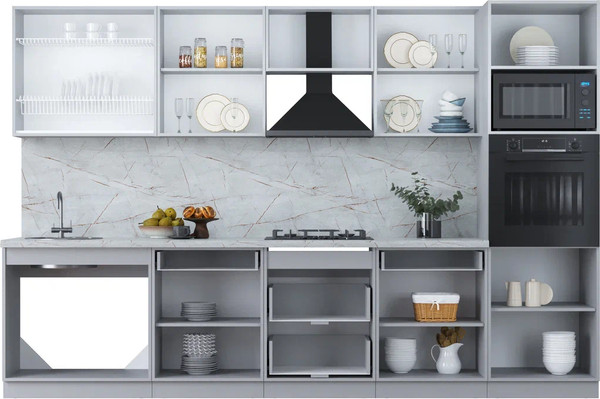 Кухонный гарнитур Интерлиния Мила Пластик 3.2