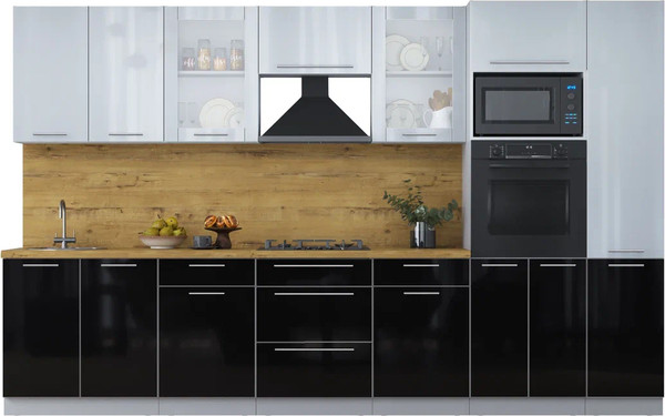 Кухонный гарнитур Интерлиния Мила Пластик 3.4 - фото