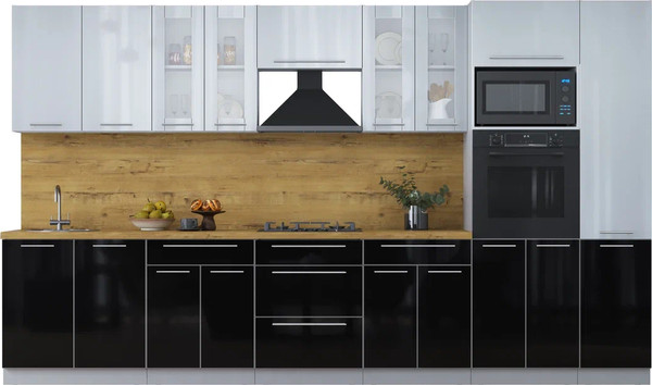 Кухонный гарнитур Интерлиния Мила Пластик 3.6 - фото