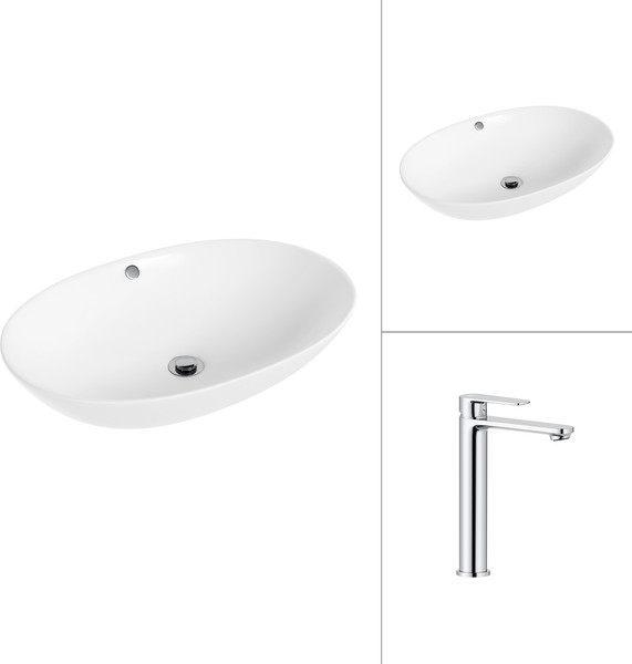 Умывальник со смесителем Lauter 21709 + Moon 21СK81691C - фото