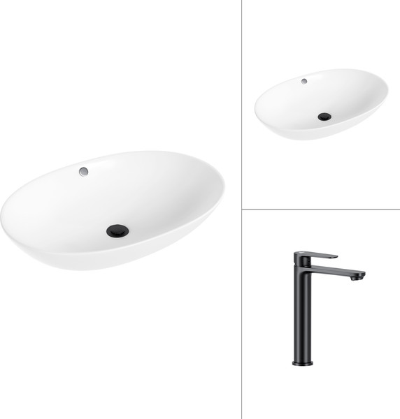 Умывальник со смесителем Lauter 21709 + Moon 21СК8691BS - фото