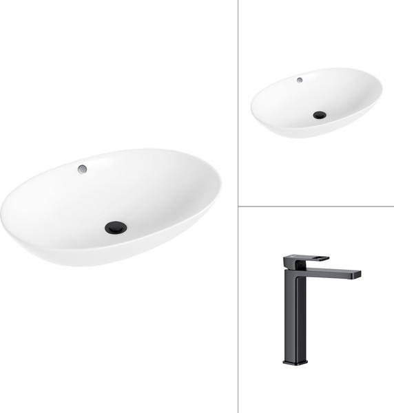 Умывальник со смесителем Lauter 21709 + Cascade 21СК0655BS - фото