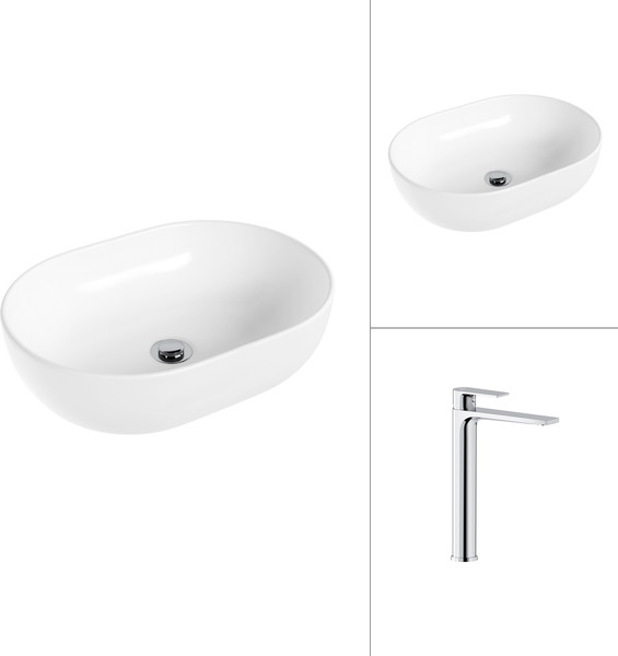 Умывальник со смесителем Lauter 21836A + Reef 21CK8678C - фото