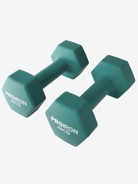 Набор гантелей Proiron Неопреновые гексагональные по 4кг / Г2040НГ