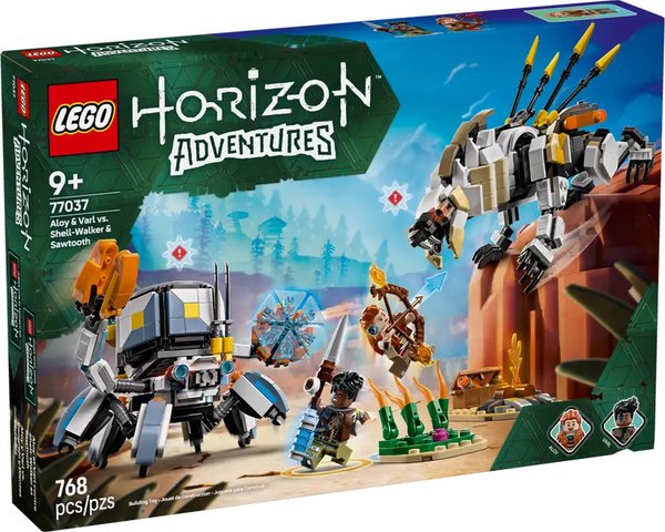 Конструктор Lego Horizon Adventures Элой и Варл против Шелл-Уокера и Савтуза - фото