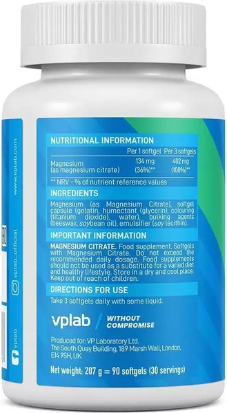 Минерал Vplab Магний цитрат
