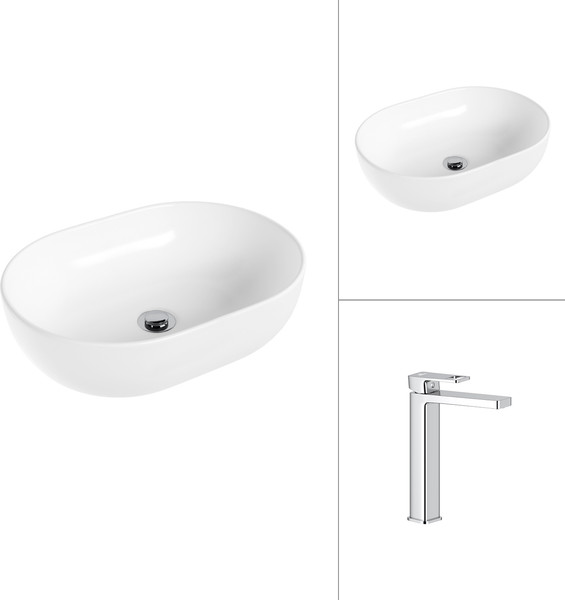 Умывальник со смесителем Lauter 21836A + Cascade 21СК0655C - фото