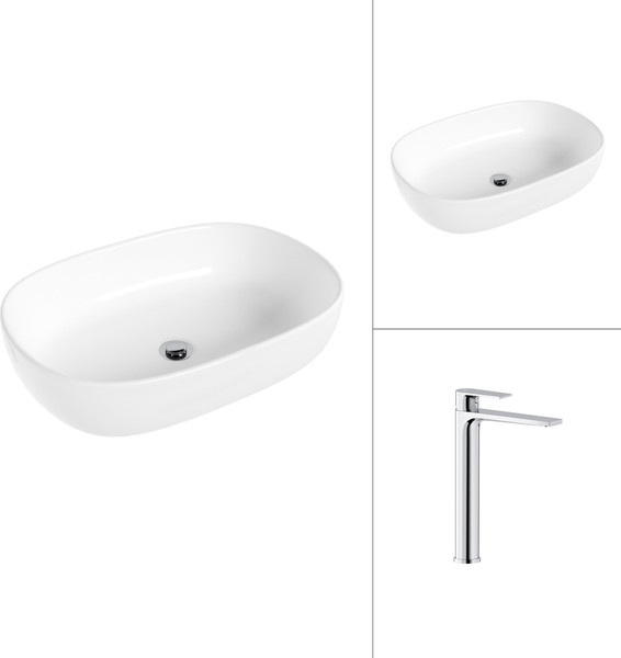 Умывальник со смесителем Lauter 21836 + Reef 21CK8678C - фото