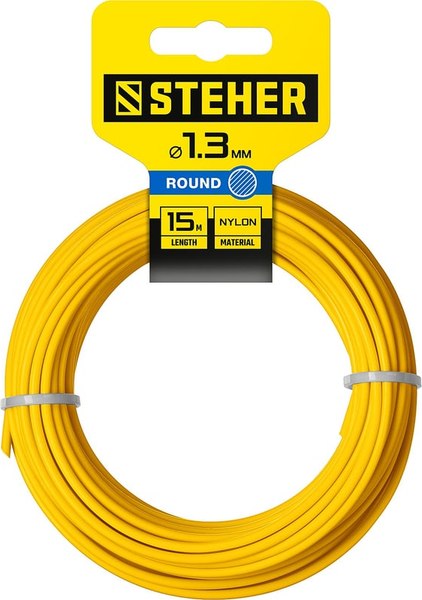 Леска для триммера Steher Круг 1.3мм 15м / 75001-1.3