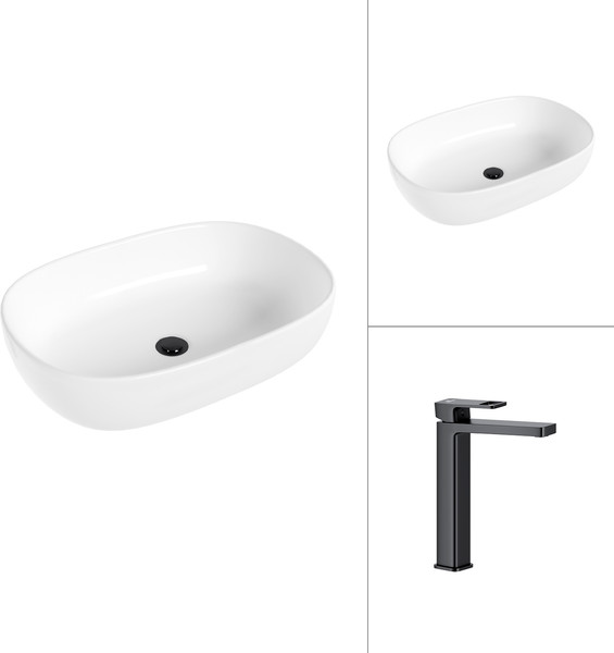 Умывальник со смесителем Lauter 21836 + Cascade 21СК0655BS - фото