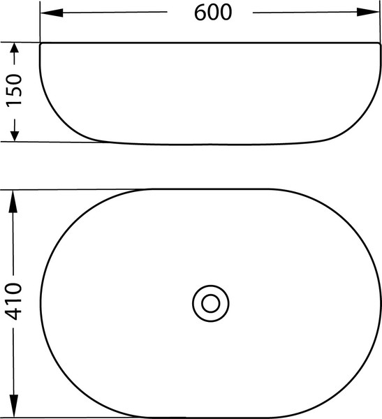 Умывальник со смесителем Lauter 21836 + Cascade 21СК0655BS с донным клапаном 21190B