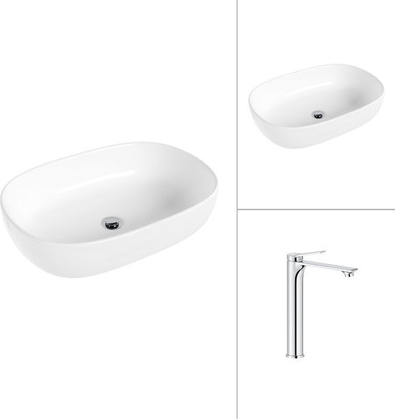 Умывальник со смесителем Lauter 21836 + Rio 21AM12672 - фото