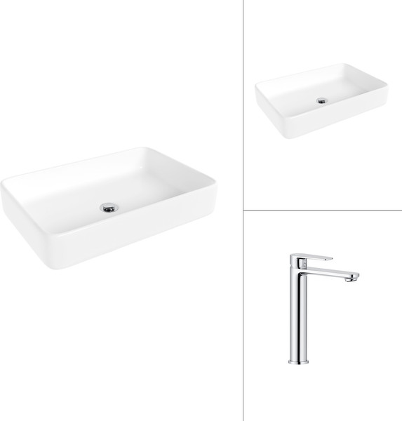 Умывальник со смесителем Lauter 21842 + Moon 21СK81691C - фото