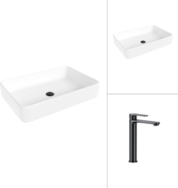 Умывальник со смесителем Lauter 21842 + Moon 21СК8691BS - фото